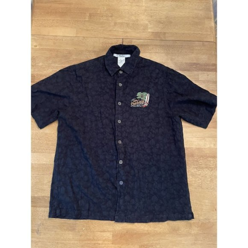 Vintage Disney Parks Hawaiian Shirt Mens Large M Mickey in‎ Paradise Embroidered
